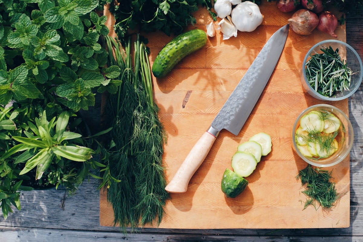 Vegetales asados con hierbas aromáticas